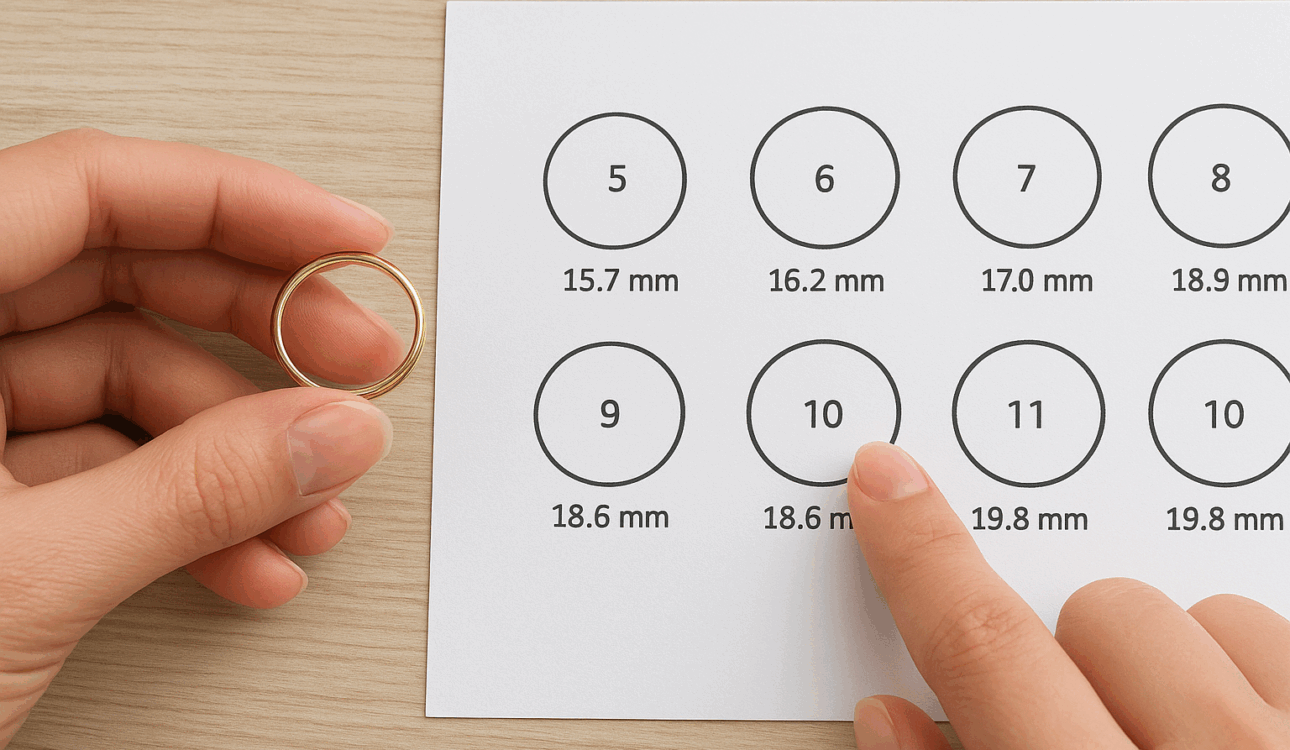 黃金戒圍換算攻略：1張表格輕鬆對照國際尺寸，挑選命定婚戒！