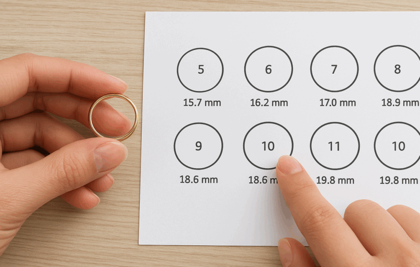 黃金戒圍換算攻略：1張表格輕鬆對照國際尺寸，挑選命定婚戒！