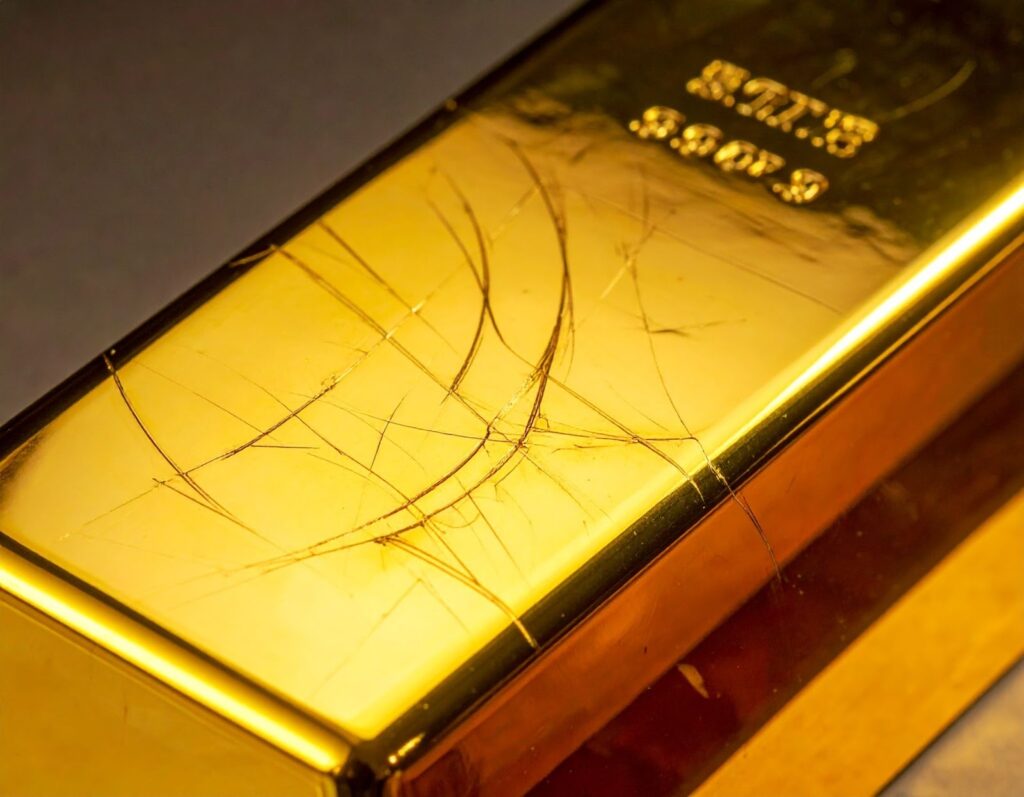 金條表面刮痕痕跡