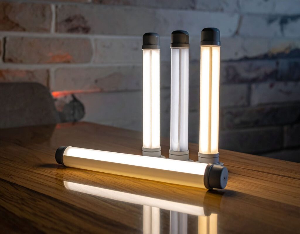 LED燈管放在桌上