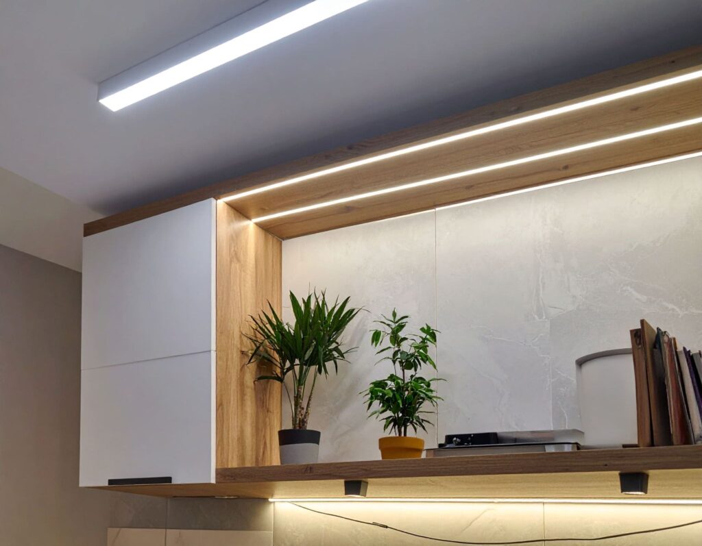 櫃子內的ＬＥＤ燈條