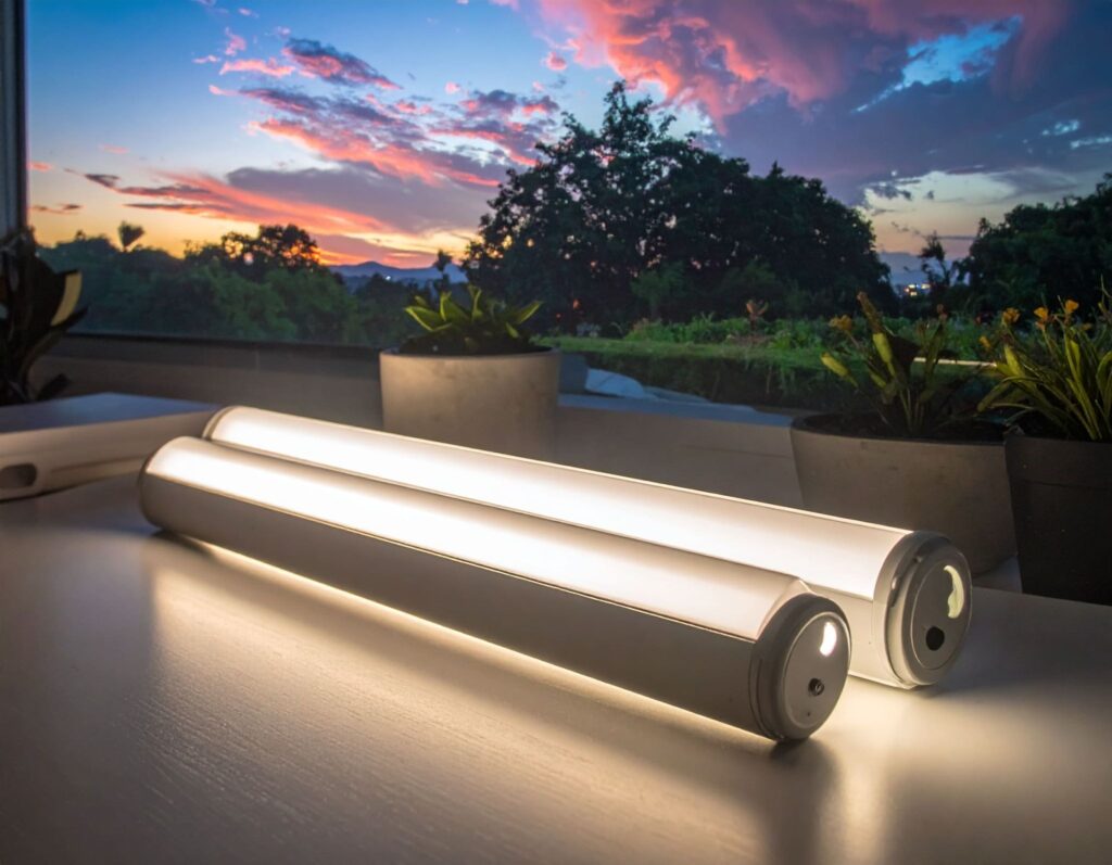 ＬＥＤ燈管擺放在桌面